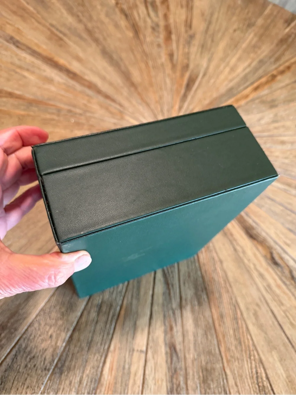Jewelry Box Organizer Green Travel Case Ring Earring Storage Case faux leather